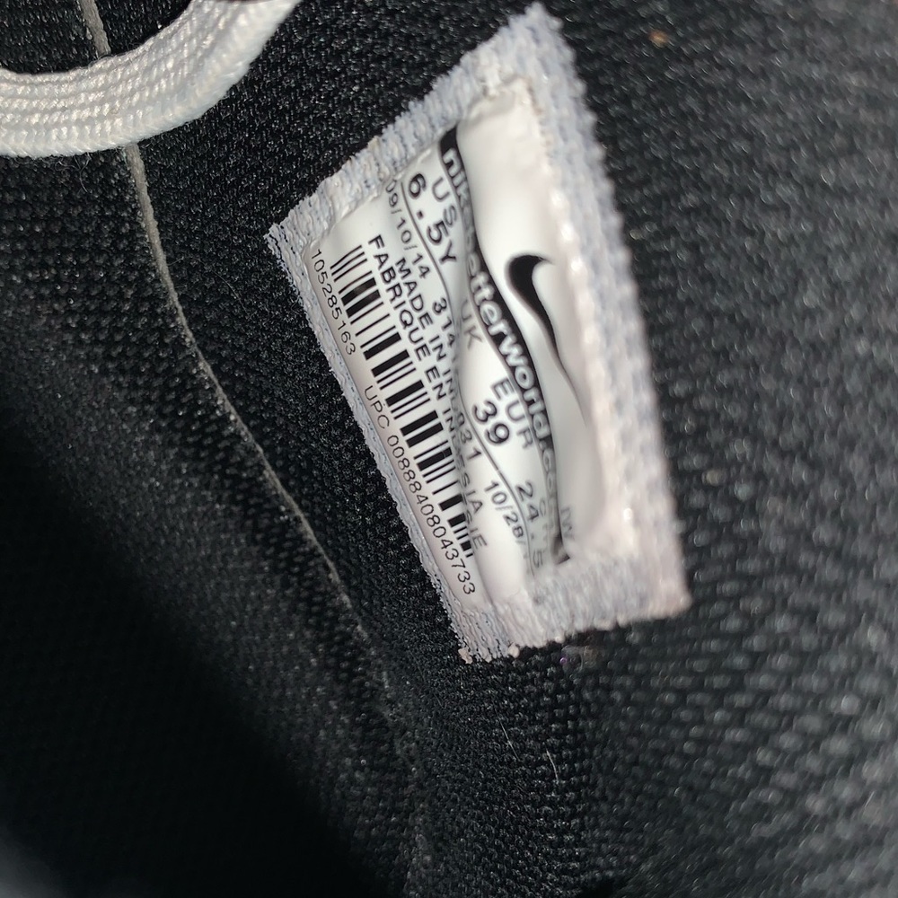 NIKE AIR FORCE ONE BLACK GREY MID VELCRO SNEAKER - Picture 7 of 7